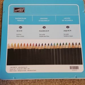 Stampin up set of 24 watercolor pencils never used